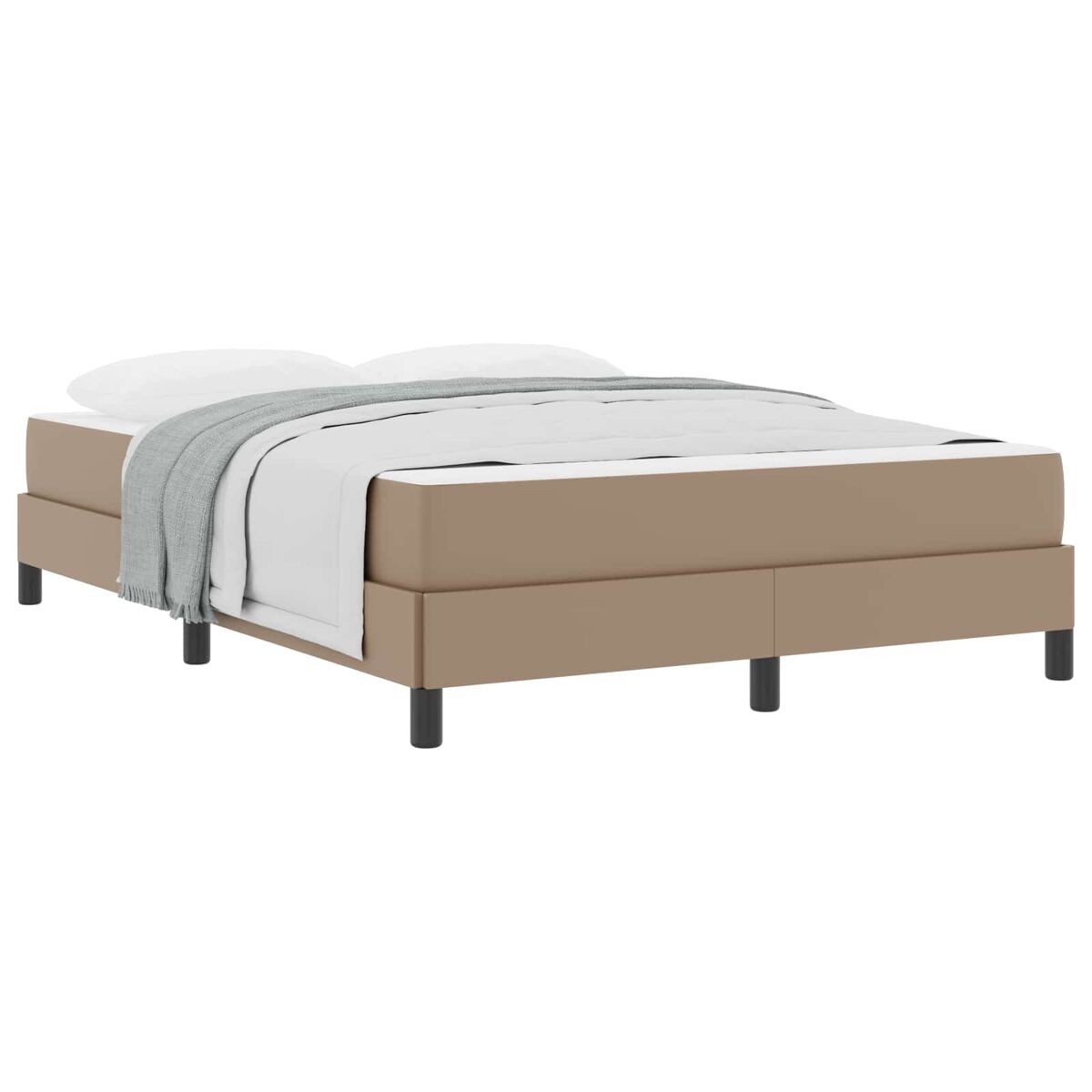 Estructura De Cama Doble Matrimonial 140x193 Marrón Medio