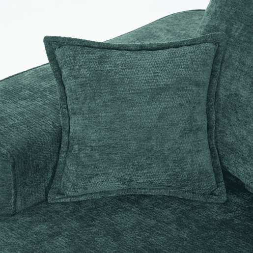 Chaise longue 2 lugares - sofá confortável e macio com almofada e bolsos laterais - verde