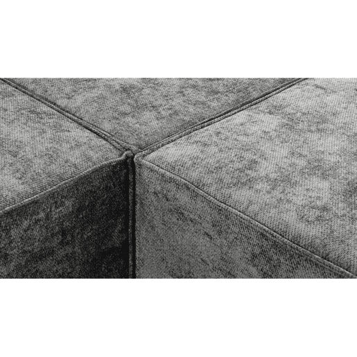 Sofá modular reto em tecido texturado Lusso - 3 lugares - Cinza Sofá modular reto em tecido texturado Lusso - 3 lugares - Cinza