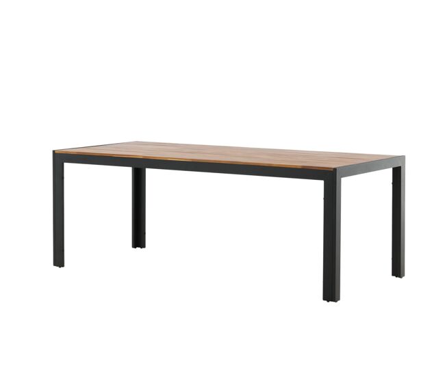 Mesa de comedor para exterior bois 90x205x75 marrón