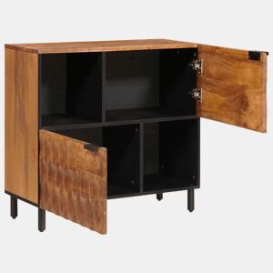 Bufete - Móvei de apoio com porta Acabamento em Acácia Marrom 80 x 33 x 75 cm pt2120