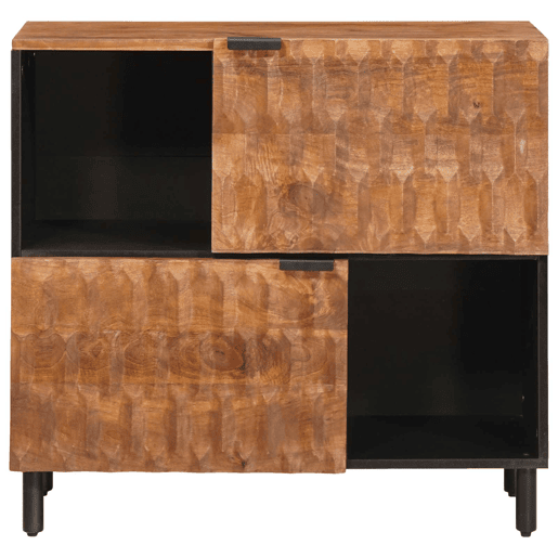 Bufete - Móvei de apoio com porta Acabamento em Acácia Marrom 80 x 33 x 75 cm pt2120