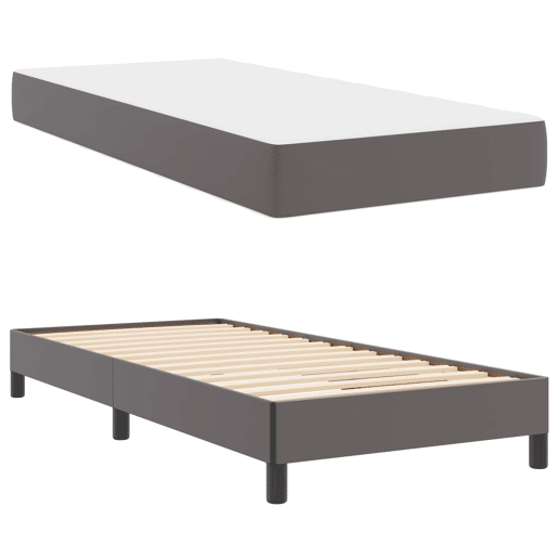 Estrutura de cama de solteiro para adultos com colchão Cinzeto 90 x 200 cm tecido