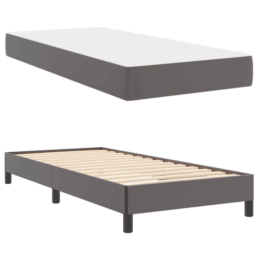 Estrutura de cama de solteiro para adultos com colchão Cinzeto 90 x 200 cm tecido