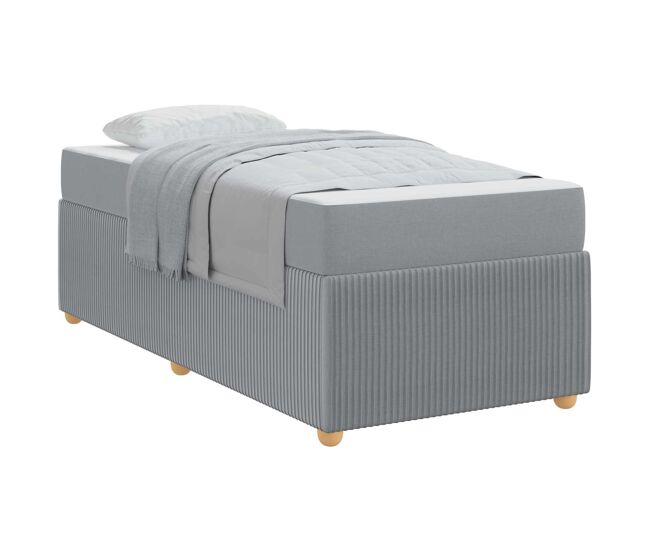 Estructura de cama individual para adultos - gris claro 100 x 200 cm tela