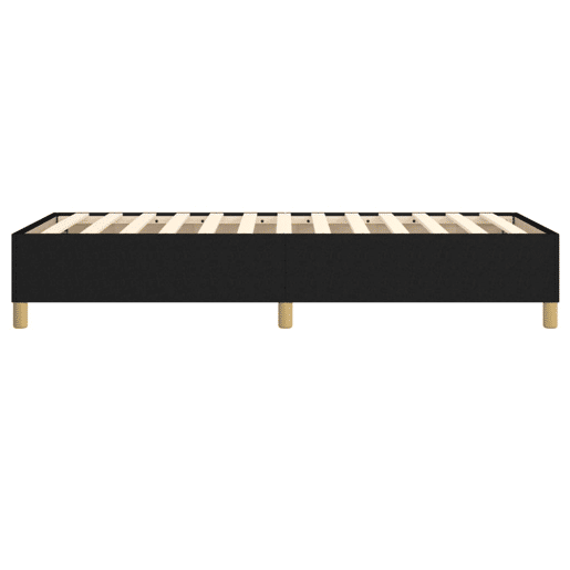 Estrutura de cama de solteiro para adultos com molas 90x200 cm tecido preto