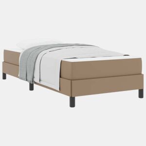 Estrutura de cama de solteiro para adultos com colchão Cappuccino 90 x 200 cm tecido