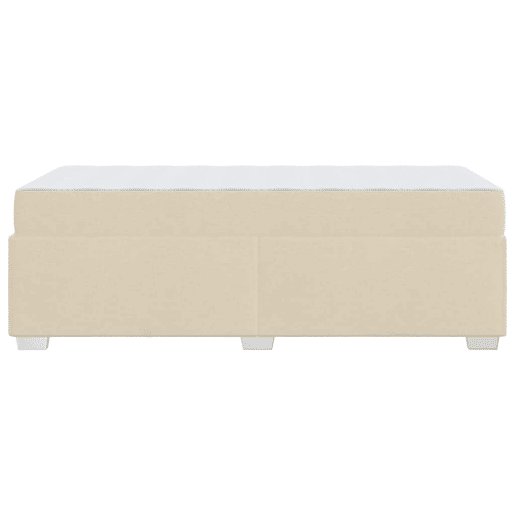 Estrutura de cama de solteiro para adultos com colchão Creme 90 x 200 cm tecido
