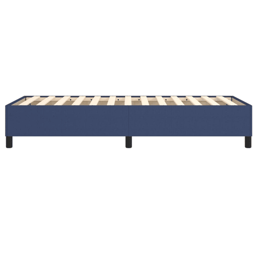 Estrutura de cama de solteiro para adultos com molas 90x200 cm tecido azul