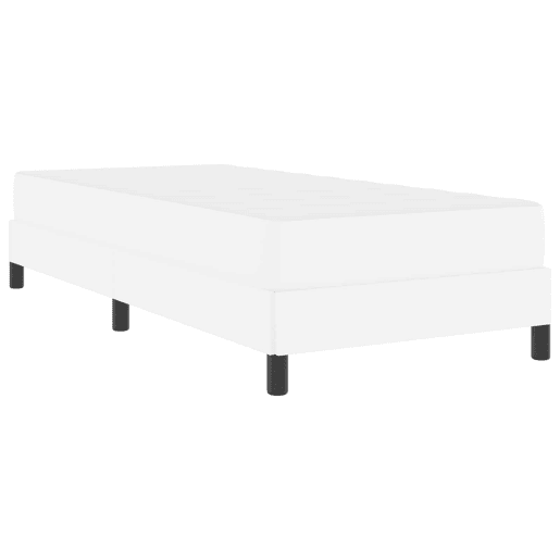 Estrutura de cama de solteiro para adultos com colchão - Branco Puro 100 x 200 cm tecido