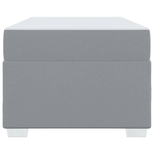 Estrutura de cama de solteiro para adultos Cinzento-claro 100 x 200 cm tecido
