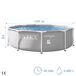 INTEX Piscina desmontable redonda Prism Frame con depuradora INTEX Piscina desmontable redonda Prism Frame con depuradora Gris Claro