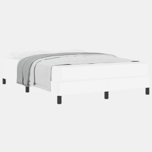 Estrutura da Cama de casal moderno com colchão Branco Puro 140 x 190 cm tecido