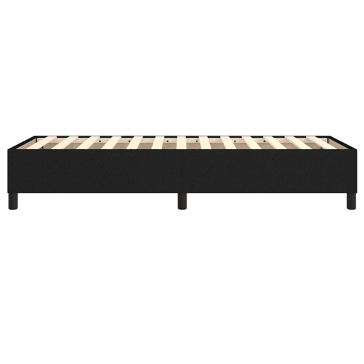 Estrutura de cama de solteiro para adultos com molas 100x200 cm tecido preto
