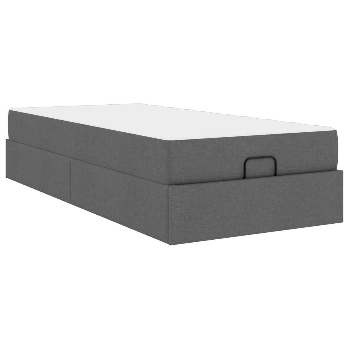 Estructura de cama individual para adultos 80x203 Gris Oscuro