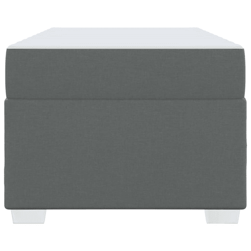 Estrutura de cama de solteiro para adultos com colchão Cinza Escuro 90 x 200 cm tecido