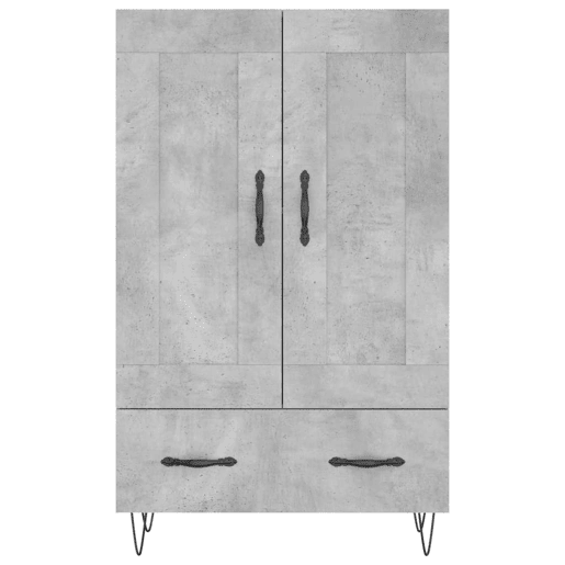 Armário alto - Móvel de apoio 69,5x31x115 cm derivados de madeira cinza-cimento pt1277 Armário alto - Móvel de apoio 69,5x31x115 cm derivados de madeira cinza-cimento pt1277