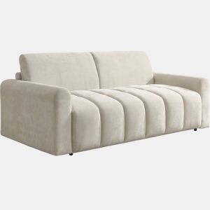 Sofá-cama convertível expresso Isadora - Colchão 18 cm - Roupa de cama 140 cm - 3 lugares - Bege