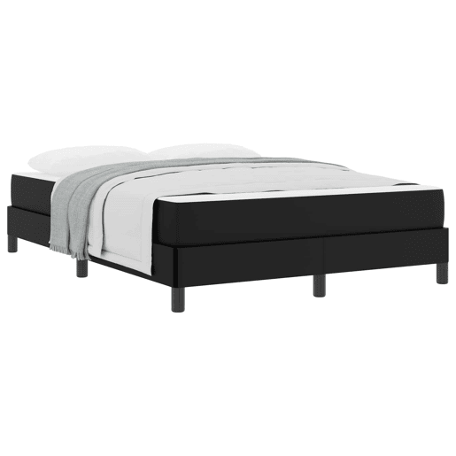 Estrutura da Cama de casal moderno com colchão Preto 140 x 200 cm tecido