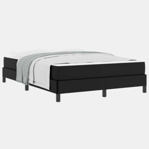Estrutura da Cama de casal moderno com colchão Preto 140 x 200 cm tecido