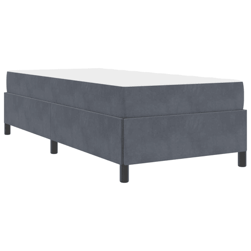 Estrutura de cama de solteiro para adultos com colchão - Cinza Escuro 100 x 200 cm tecido