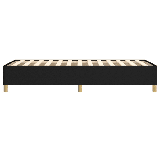 Estrutura de cama de solteiro para adultos com molas 100x200 cm tecido preto