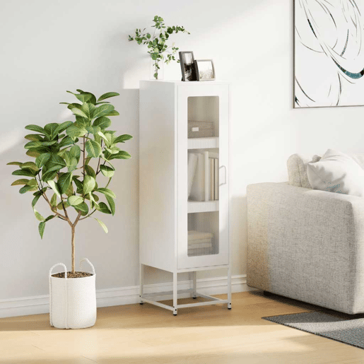 Armário alto - Bufete - Móvei de apoio 36x39x123 cm aço laminado a frio branco pt2282