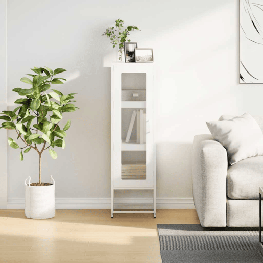 Armário alto - Bufete - Móvei de apoio 36x39x123 cm aço laminado a frio branco pt2282