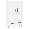 Armário alto - Bufete - Móvel de apoio 69,5x31x115 cm derivados de madeira branco pt1229