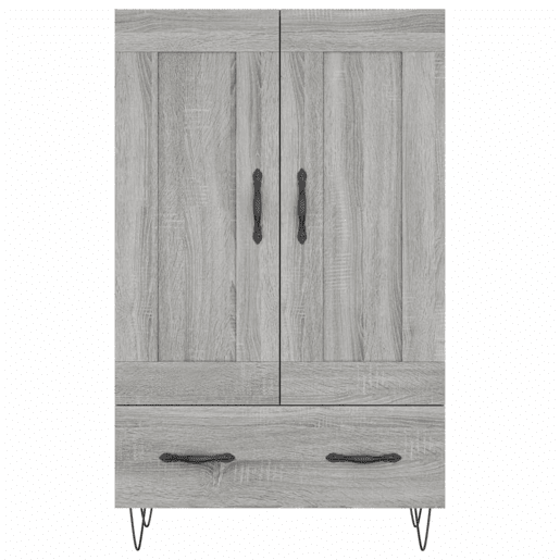 Armário alto - Bufete - Móvel de apoio derivados de madeira 69,5x31x115cm cinza sonoma pt1316 Armário alto - Bufete - Móvel de apoio derivados de madeira 69,5x31x115cm cinza sonoma pt1316
