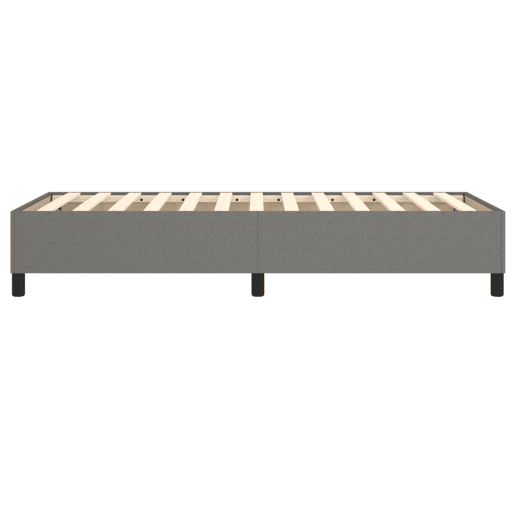 Estrutura de cama de solteiro para adultos com molas 90x190 cm tecido cinzento-escuro