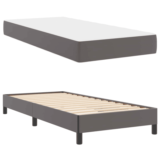 Estrutura de cama de solteiro para adultos com colchão Cinzeto 80 x 200 cm tecido