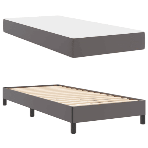 Estrutura de cama de solteiro para adultos com colchão Cinzeto 80 x 200 cm tecido