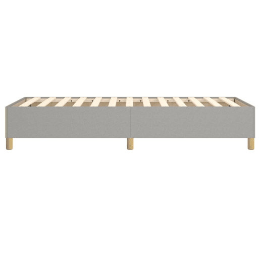 Estrutura de cama de solteiro para adultos com molas 80x200 cm tecido cinzento-claro