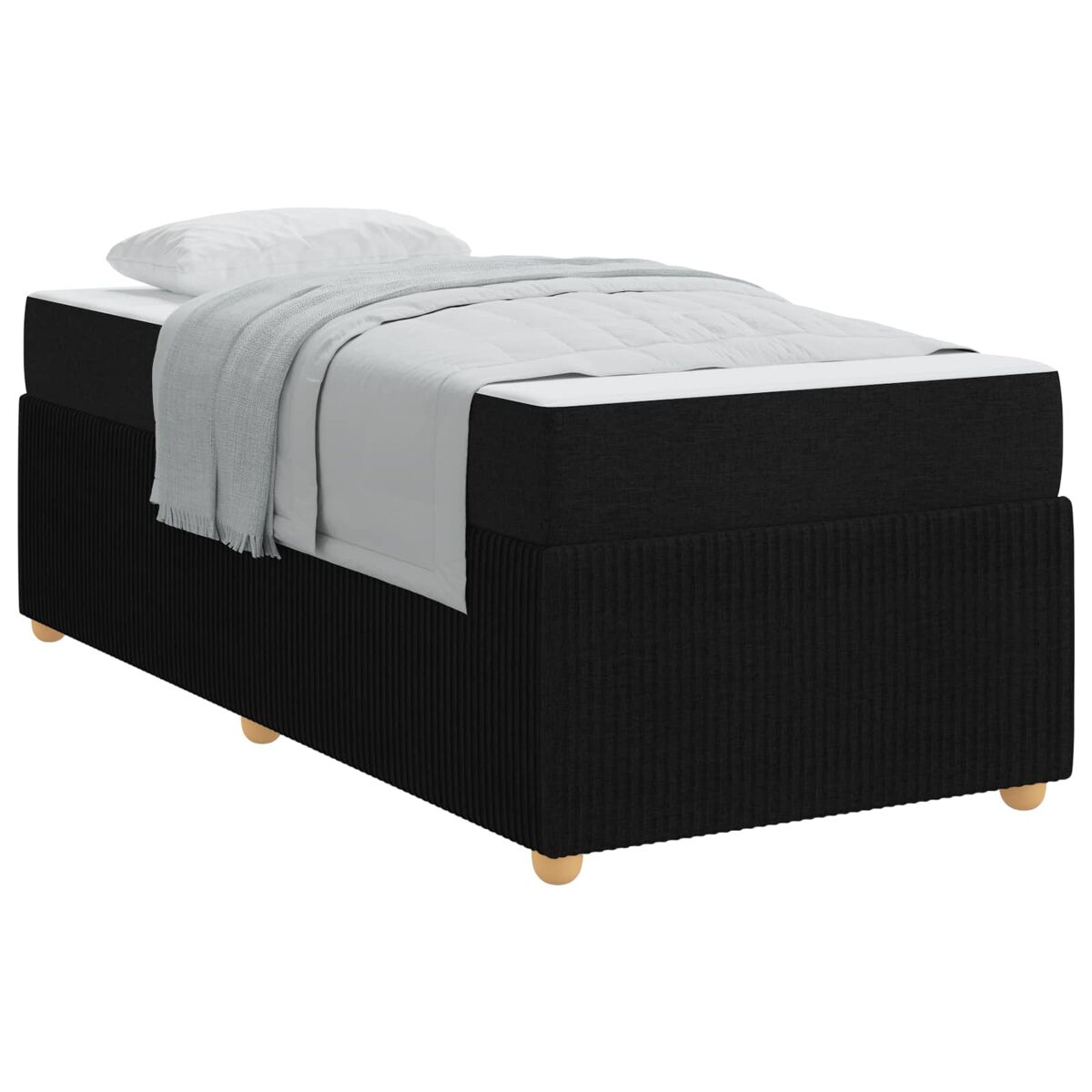 Estructura de cama individual para adultos 100x200 Negro