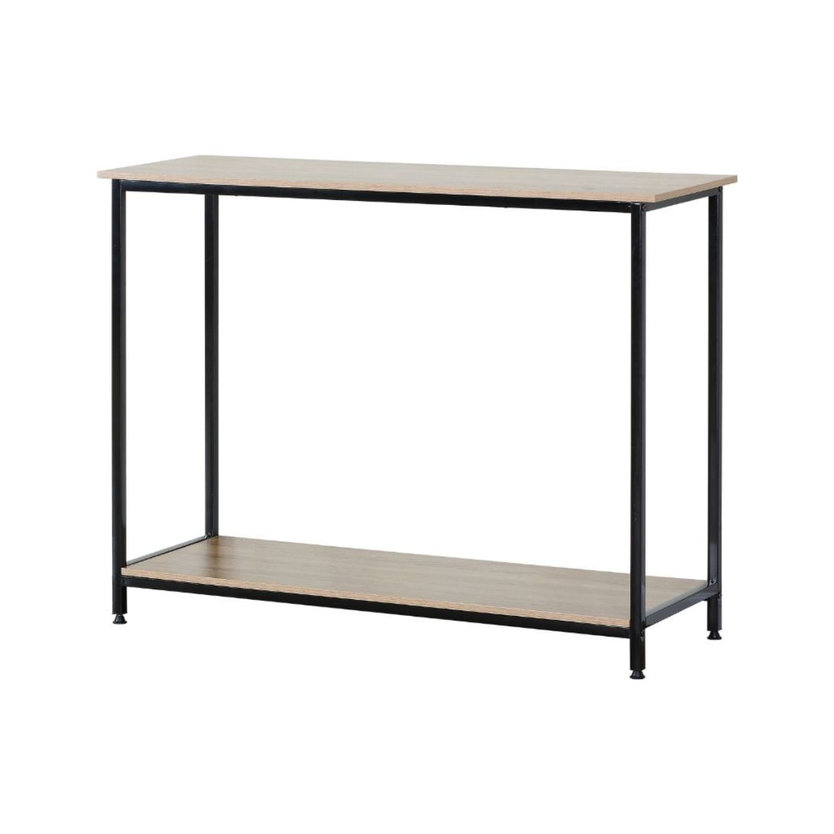 Consola provenza con estante inferior negro/natural 81x106x35 cm