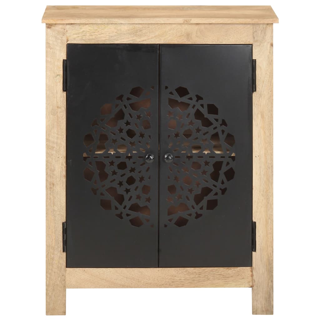 Aparador - mueble de almacenamiento de madera maciza de mango 60x35x75 cm es3877