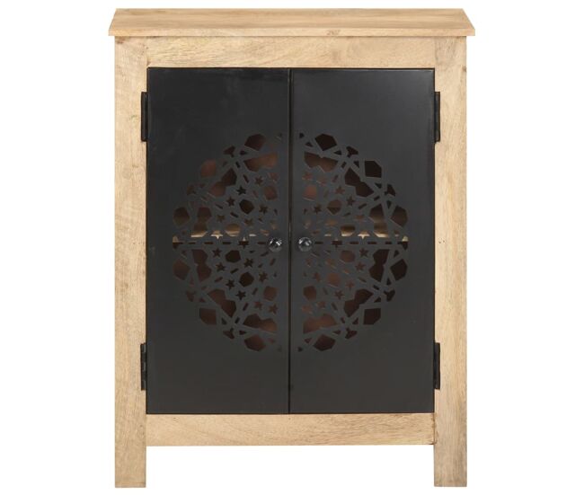Aparador - mueble de almacenamiento de madera maciza de mango 60x35x75 cm es3877