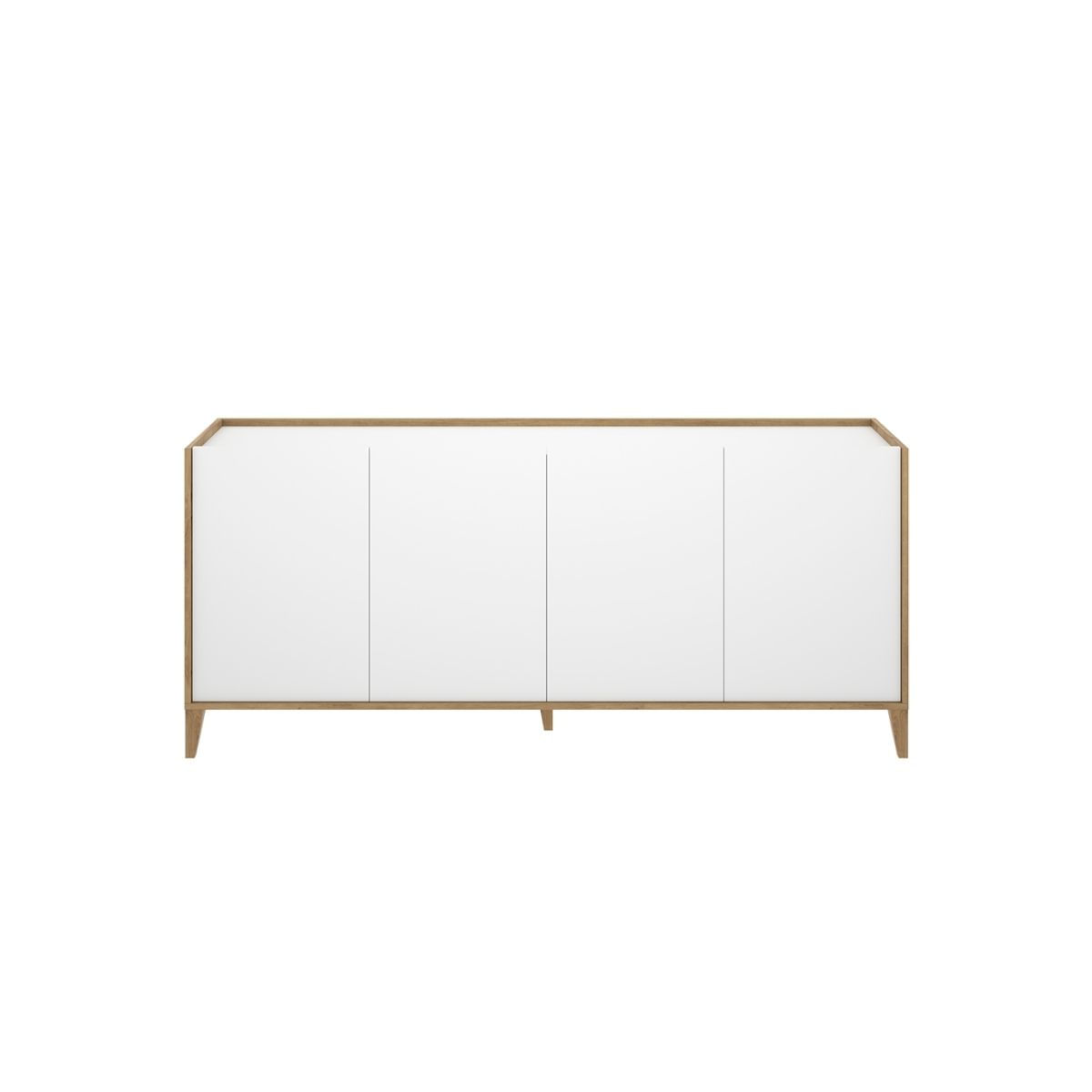 Aparador 4 puertas sky - blanco/roble nordic - ancho 184 cm - homekit