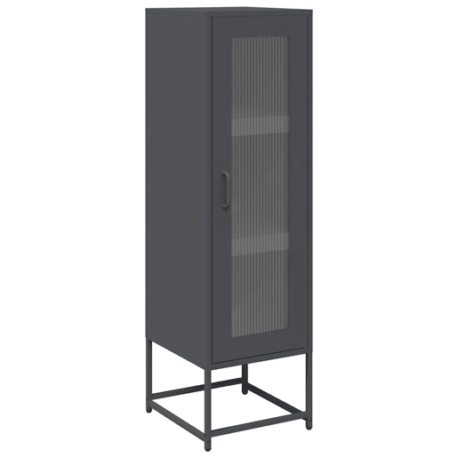 Armário alto - Bufete - Móvei de apoio 36x39x123 cm aço laminado a frio antracite pt2267