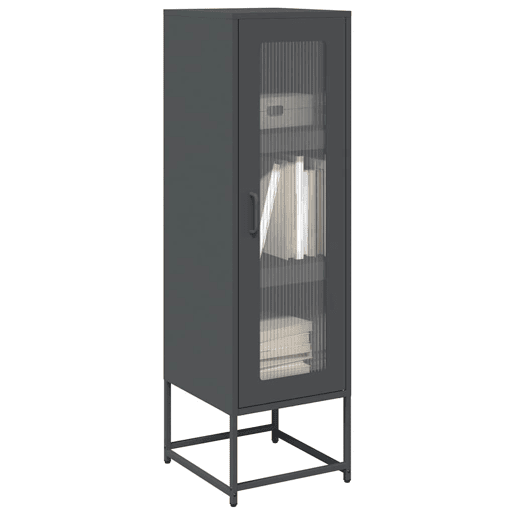 Armário alto - Bufete - Móvei de apoio 36x39x123 cm aço laminado a frio antracite pt2267