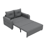 Sofá-cama 2 lugares conversível de algodão e linho,cinza