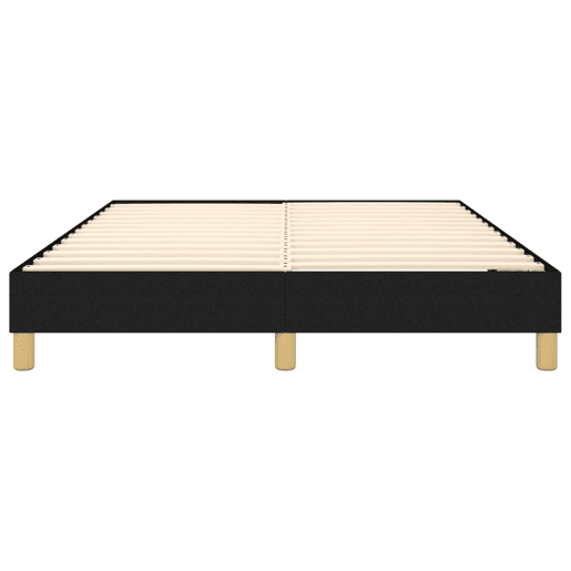 Estrutura de Cama de casal moderno com molas 140x190 cm tecido preto