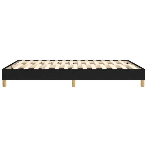 Estrutura de Cama de casal moderno com molas 140x190 cm tecido preto