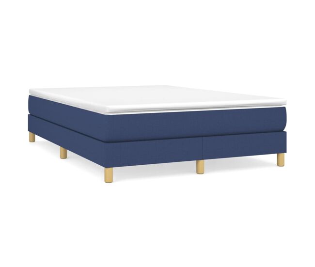 Estructura de cama doble matrimonial - con somier tela azul 140x190 cm
