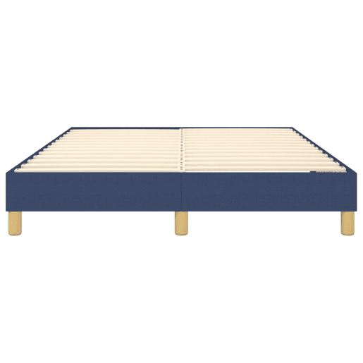Estrutura de Cama de casal moderno com molas 140x190 cm tecido azul