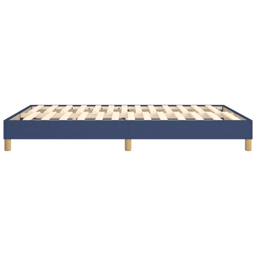 Estrutura de Cama de casal moderno com molas 140x190 cm tecido azul