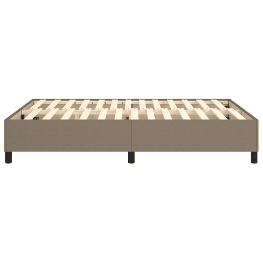 Estrutura de Cama de casal moderno com molas 140x190 cm tecido castanho-acinzentado