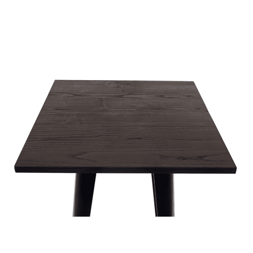 Mesa alta de bar estilo bistrô em madeira e metal com design industrial 107x60x60cm preta 04_0005123