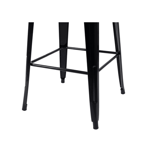 Mesa alta de bar estilo bistrô em madeira e metal com design industrial 107x60x60cm preta 04_0005123